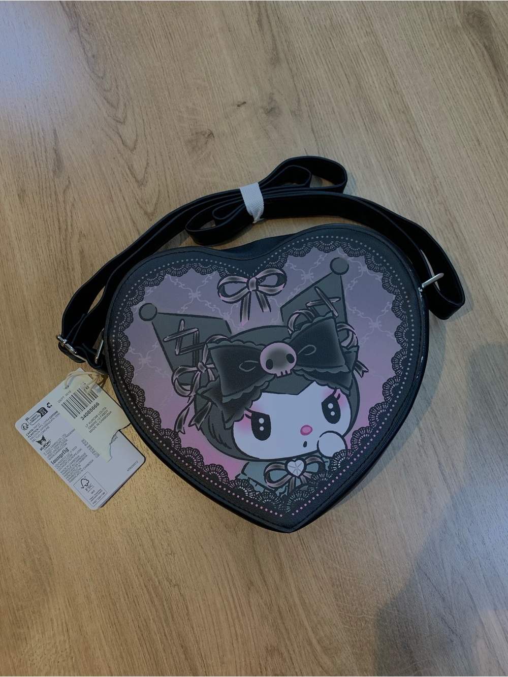 Loungefly Sanrio Kuromi Lolita Ombre Heart Crossbody Bag NWT Hot Topic